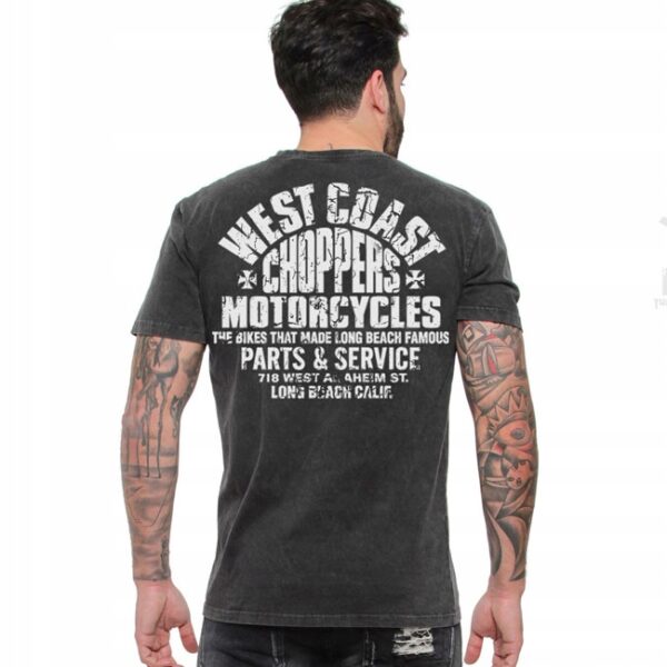 Koszulka West Coast Choppers WCC Parts szara koszulka motocyklowa XL harley