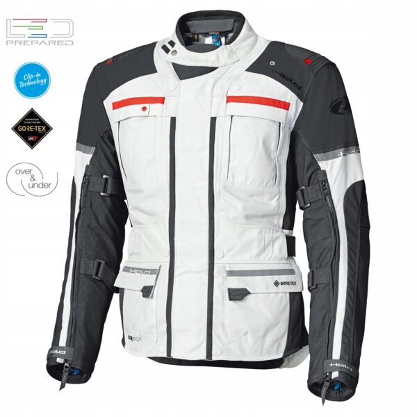 Kurtka Tekstylna Held Carese Evo [Gore-Tex] Grey/Red XXL - obrazek 4