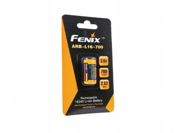 Akumulator FENIX ARB-L16 16340 RCR123 700 mAh 3,7V - obrazek 5