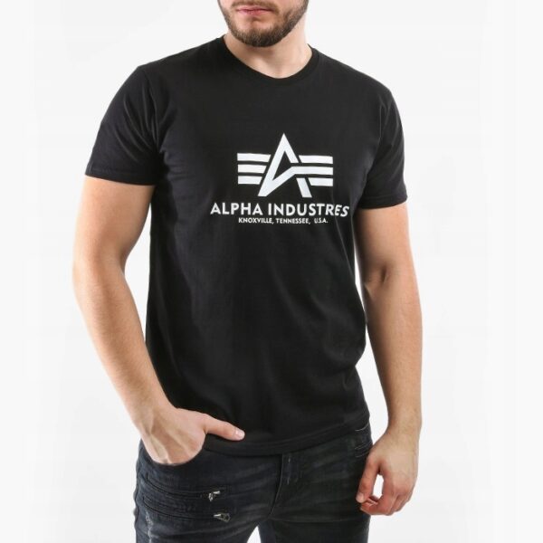 Koszulka Alpha Industries Basic 100501 03 Czarna M - obrazek 12