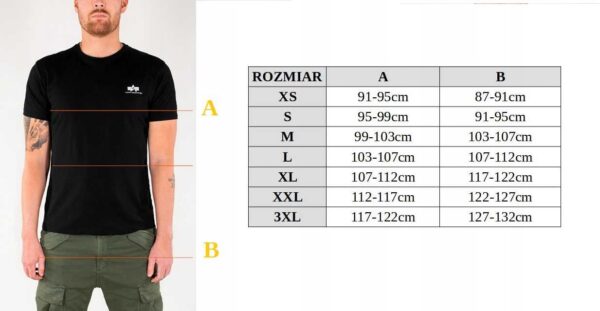 Koszulka Alpha Industries Basic 100501 03 Czarna M - obrazek 15