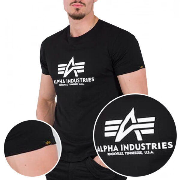 T-shirt męski okrągły dekolt Alpha Industries rozmiar L - obrazek 2