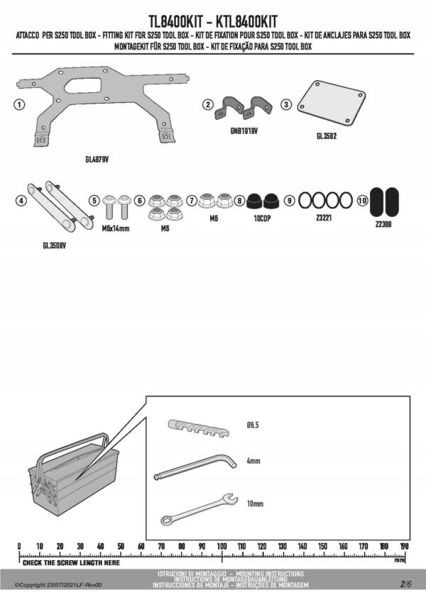 MB Adapter skrzynki narzędziowej GIVI YAMAHA TRACE - obrazek 4