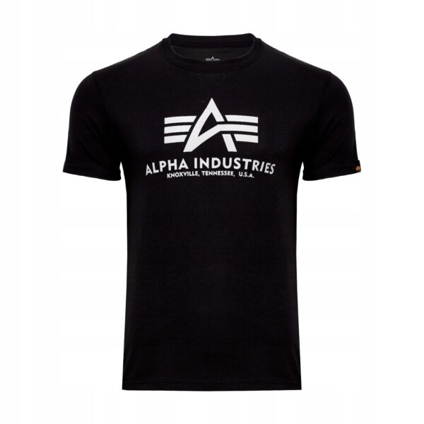 Koszulka Alpha Industries Basic 100501 03 Czarna M - obrazek 3