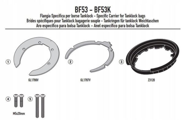 MB Mocowanie Givi BF53 do tankbagów Easylock - obrazek 4