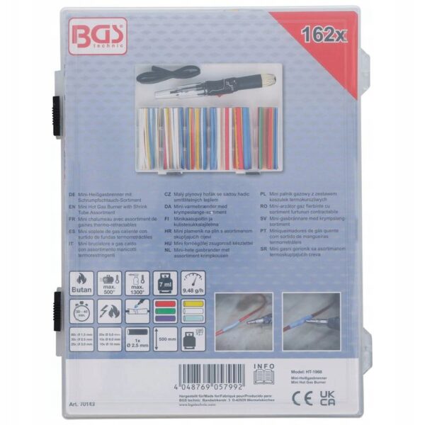 BGS 70143 PALNIK GAZOWY Z ZESTAWEM KOSZULEK TERMOKURCZLIWYCH 144788 - obrazek 6
