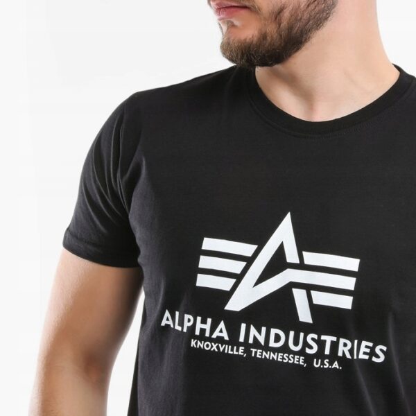 Koszulka Alpha Industries Basic 100501 03 Czarna M - obrazek 14