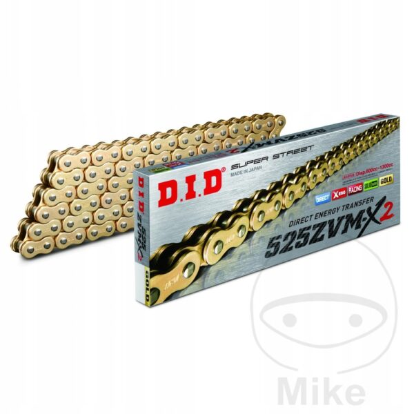Łańcuch napędowy DID 525ZVMX2/124 X-Ring G&G otwarty z zakuwką