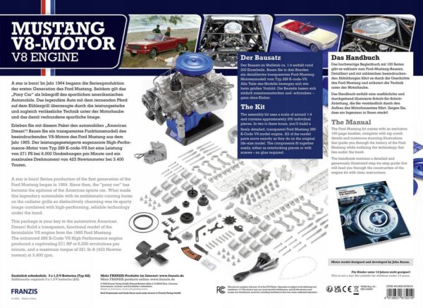 Model silnika do konstruowania FORD MUSTANG V8 - obrazek 5