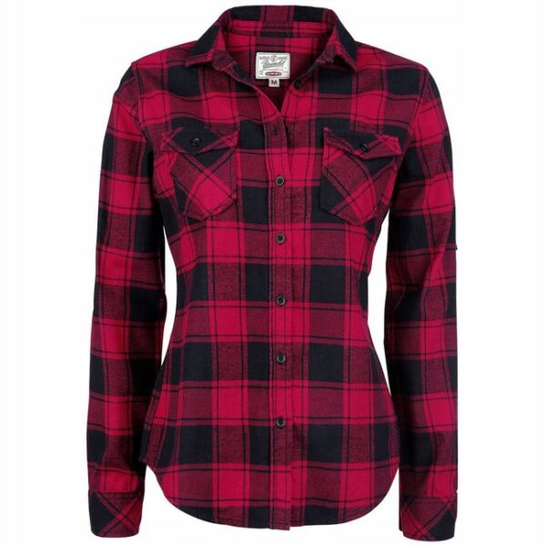 Koszula damska Brandit AMY flanelowa Red/Black L