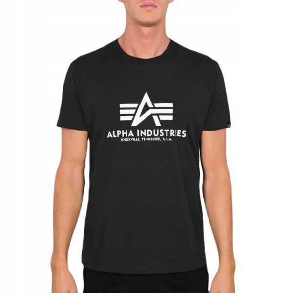 Koszulka Alpha Industries Basic 100501 03 Czarna M - obrazek 5
