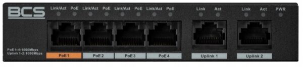 BCS-L-SP04G02G BCS LINE SWITCH POE 6 PORTOWY 4X POE 2X LAN RJ45 MOC 60W - obrazek 7