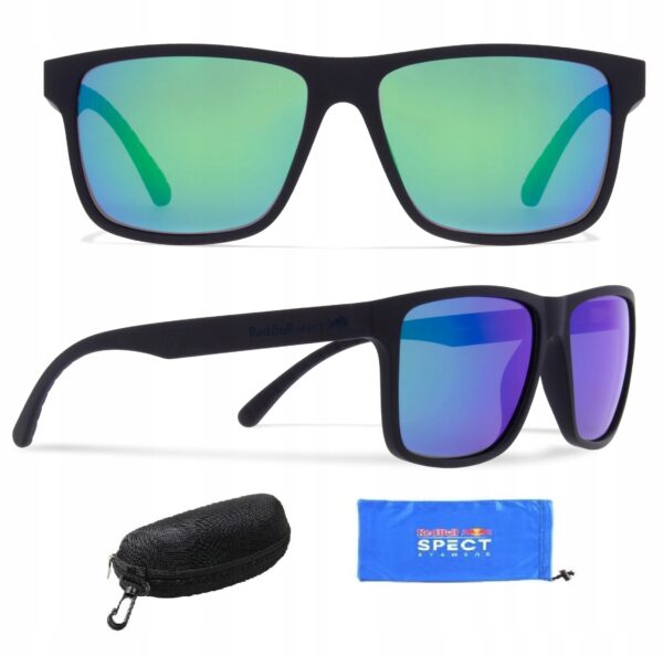 Red Bull okulary MAZE 004P mat black / szyba purple green mirror Polarized - obrazek 3